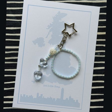 Beaded Phone Charm Keychain | Y2K Pastel Strap Bracelet