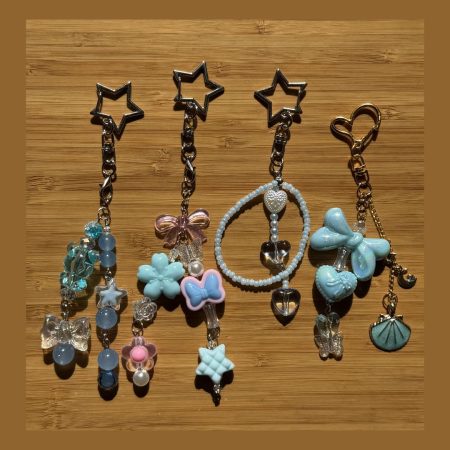Beaded Phone Charm Keychain | Y2K Pastel Strap Bracelet
