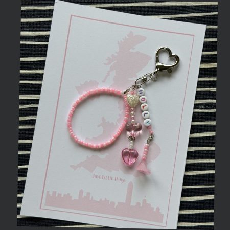 Custom Beaded Name Phone Charm | Y2K Pastel Strap Bracelet