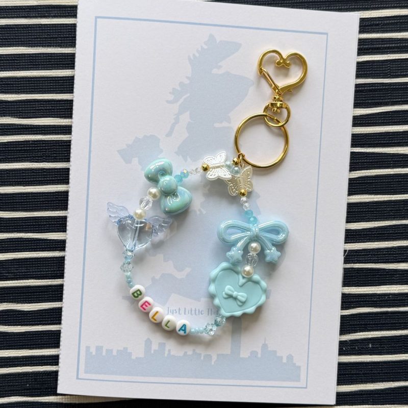 Personalised Beaded Name Phone Charm | Y2K Pastel Strap Bracelet