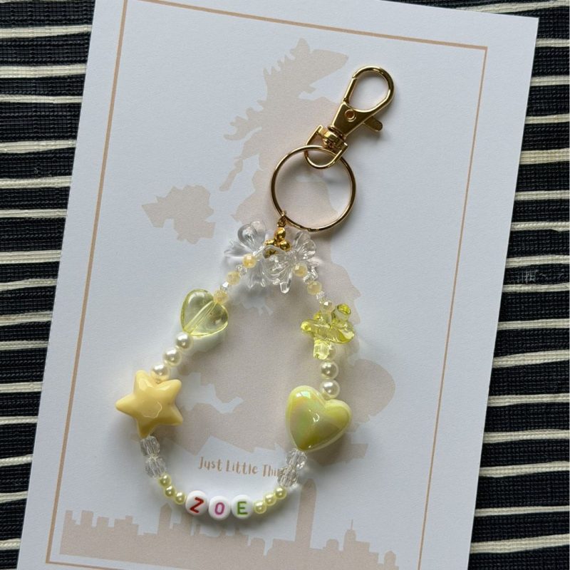 Personalised Beaded Name Phone Charm | Y2K Pastel Strap Bracelet