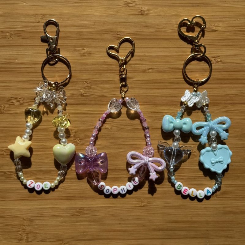 Personalised Beaded Name Phone Charm | Y2K Pastel Strap Bracelet