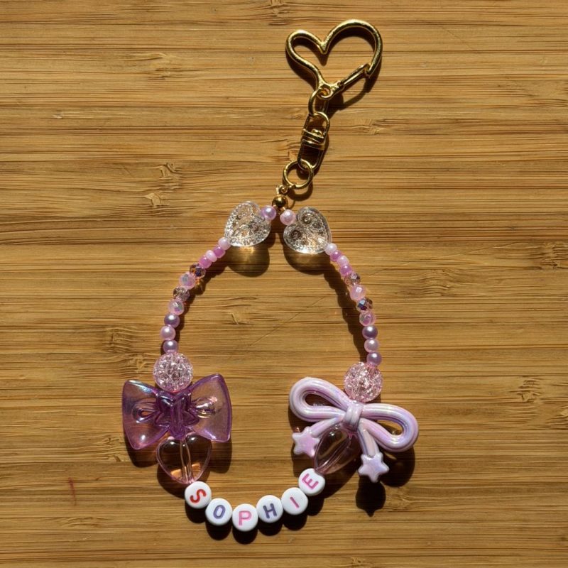 Personalised Beaded Name Phone Charm | Y2K Pastel Strap Bracelet