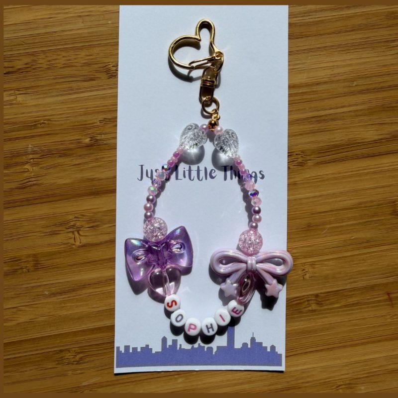 Personalised Beaded Name Phone Charm | Y2K Pastel Strap Bracelet