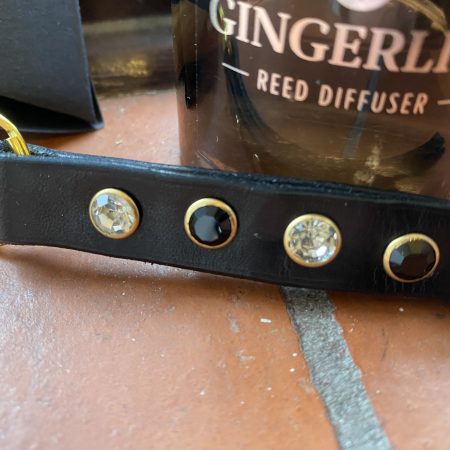 Keyring- Bespoke Handmade Italian leather with stunning crystals