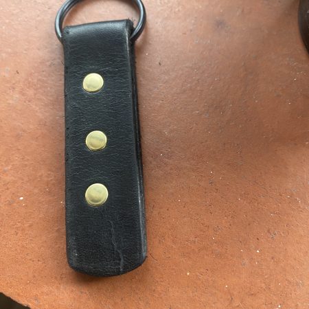 Keyring- Bespoke Handmade Italian leather with stunning red crystsls