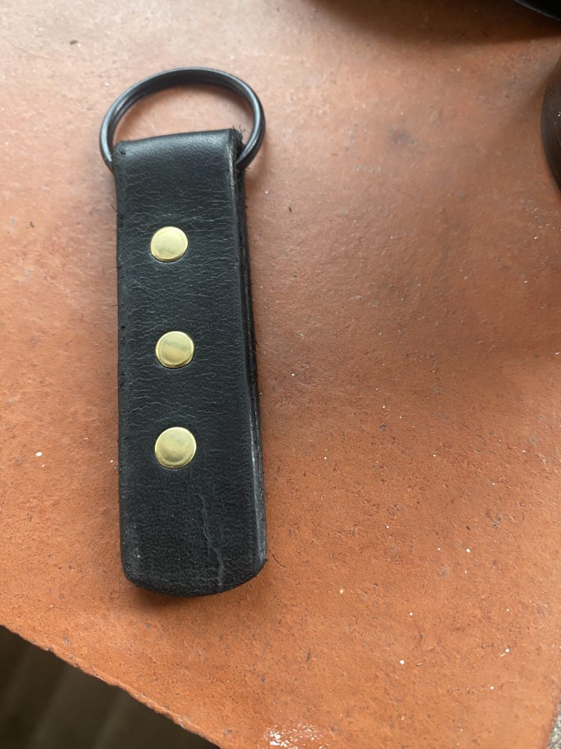 Keyring- Bespoke Handmade Italian leather with stunning red crystsls