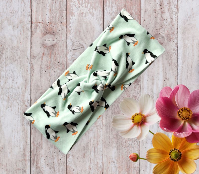 Penguins Twist Knot Headband