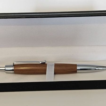 Handcrafted Athena Click Pen in Gunmetal and Resin Swirl Body
