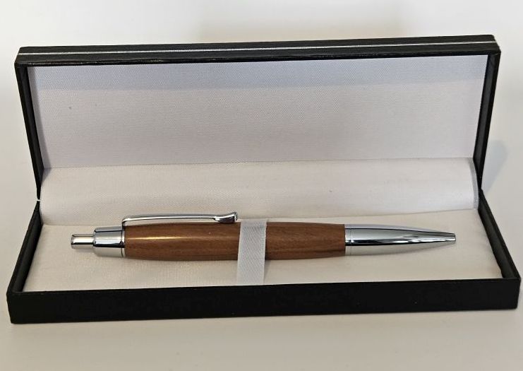 Handcrafted Athena Click Pen in Gunmetal and Resin Swirl Body