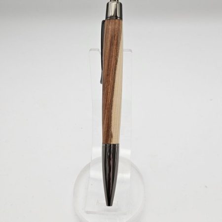 Handcrafted Athena Click Pen in Gunmetal Fittings and Yew Body