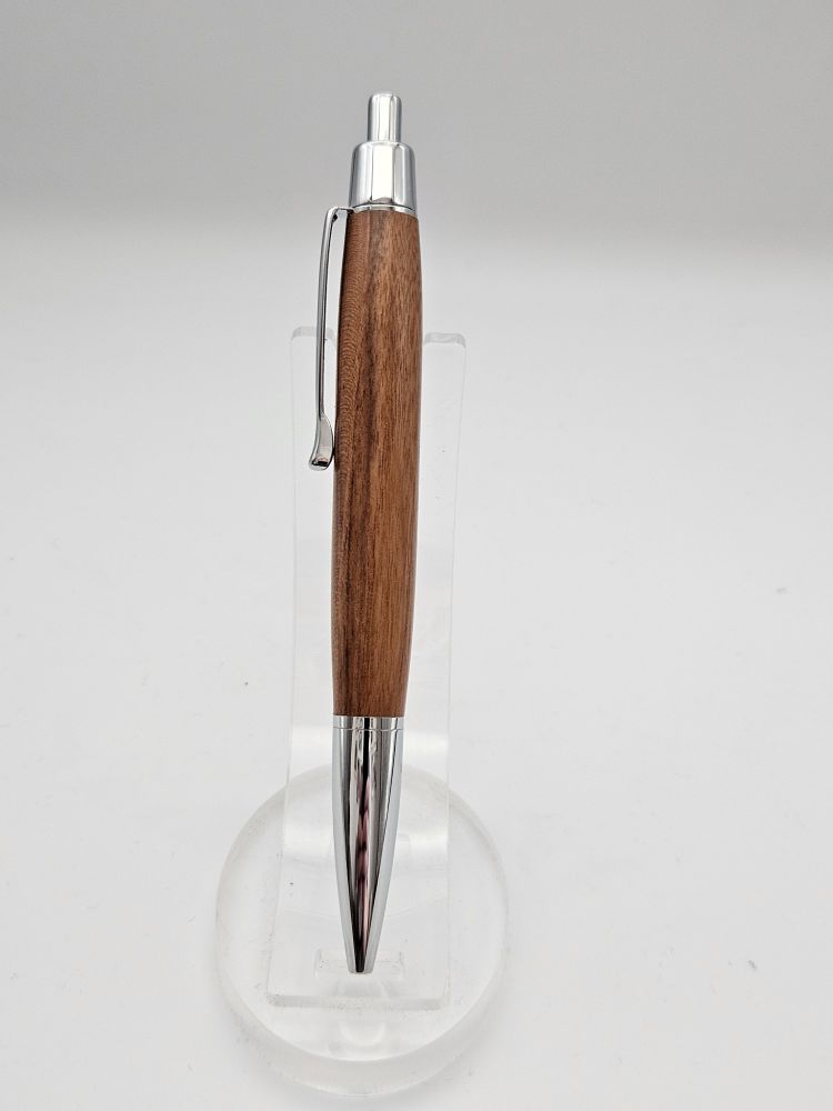 Handcrafted Athena Click Pen in Gunmetal and Resin Swirl Body