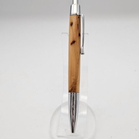 Lightweight Athena click Pen in Chrome and Yew branch wood