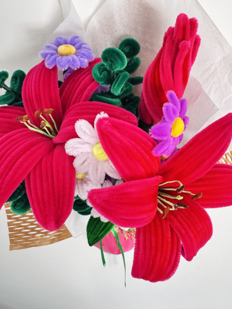 Electric pink - handmade flower bouquet