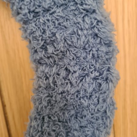 Cornflower blue yarn wrapped wreath