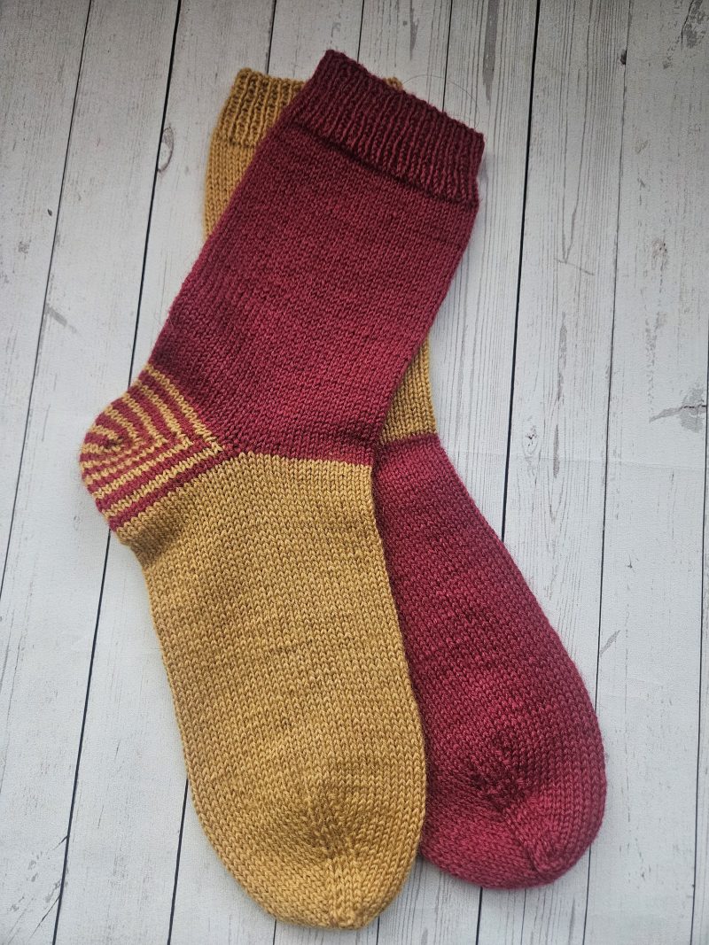 Handknitted socks. Ladies size 6.