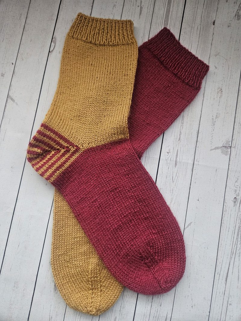 Handknitted socks. Ladies size 6.