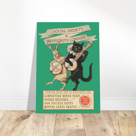 Social Anxiety Illustration Posters - A2 Assorted Colours