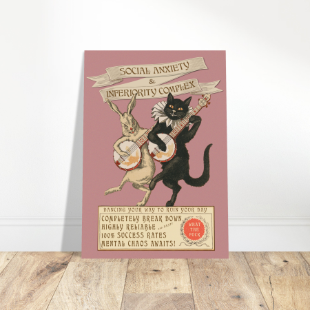 Social Anxiety Illustration Posters - A2 Assorted Colours