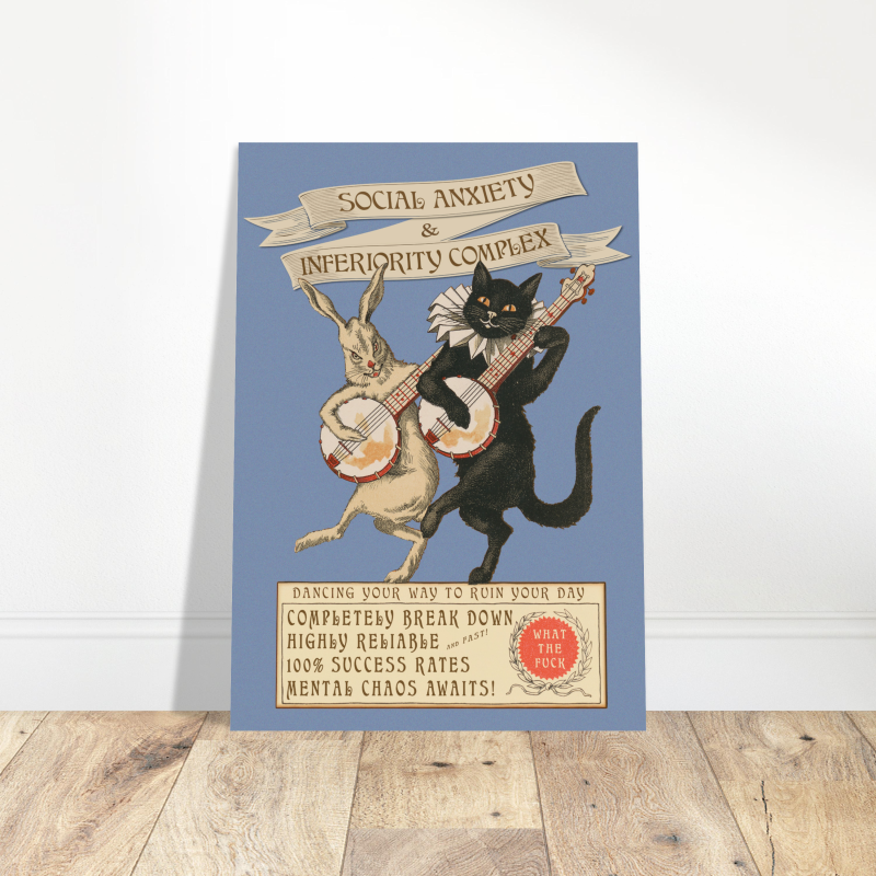 Social Anxiety Illustration Posters - A2 Assorted Colours