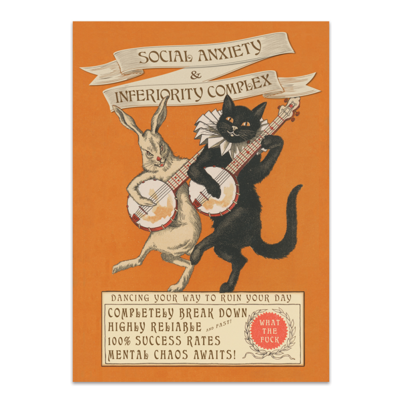 Social Anxiety Limited Edition Orange Art Print