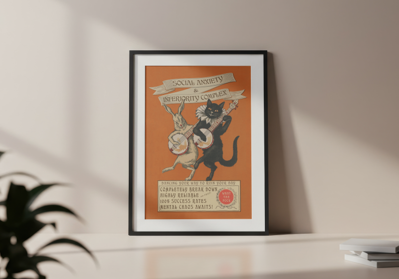 Social Anxiety Limited Edition Orange Art Print