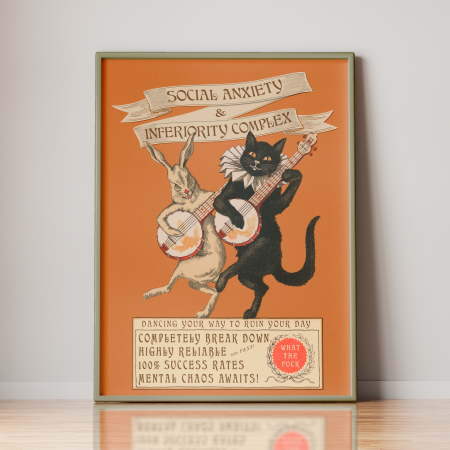 Social Anxiety Limited Edition Orange Art Print