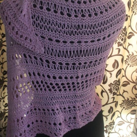Handknitted summer shawl.
