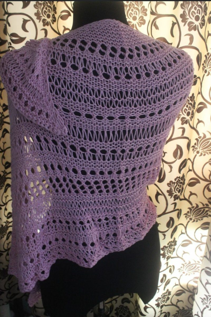 Handknitted summer shawl.