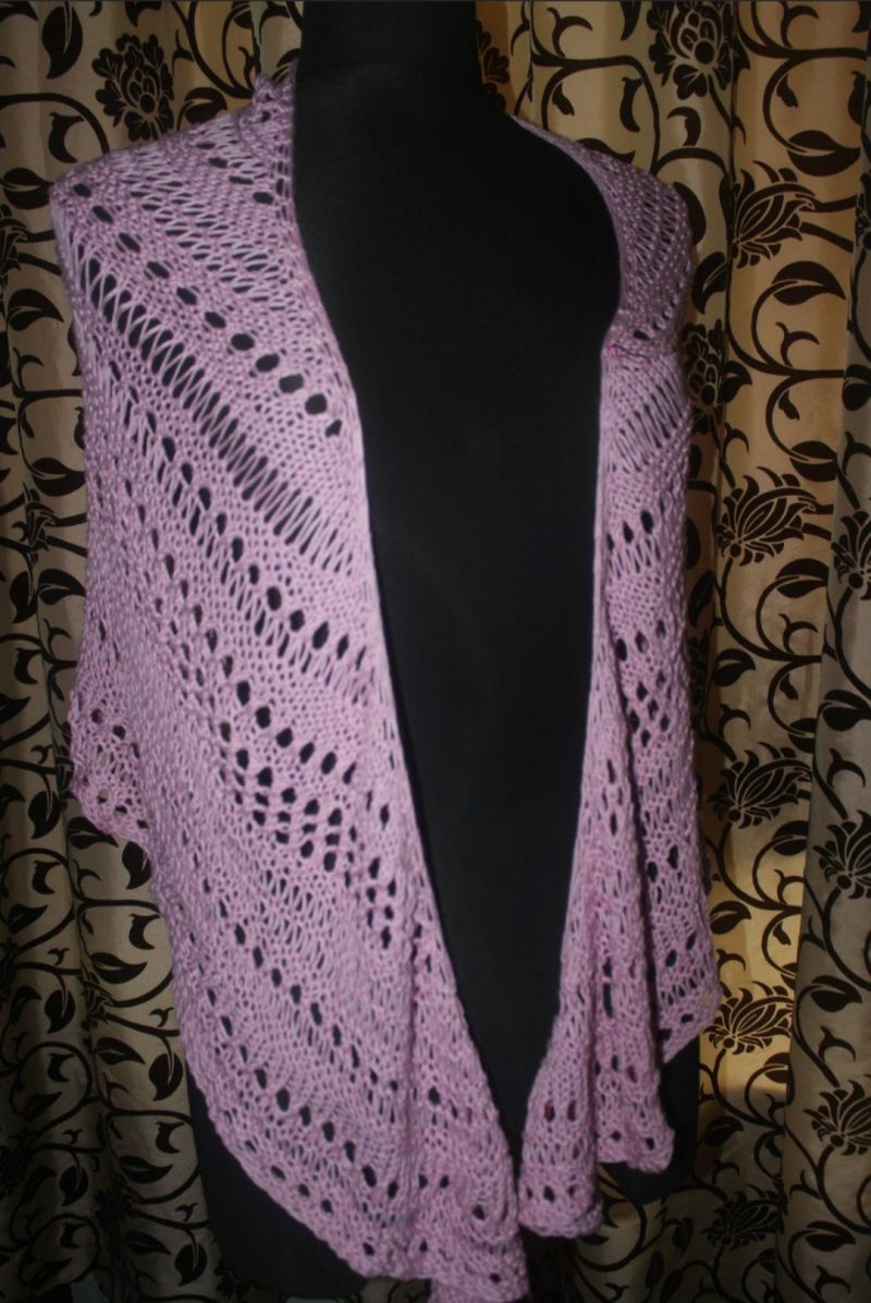 Handknitted summer shawl.
