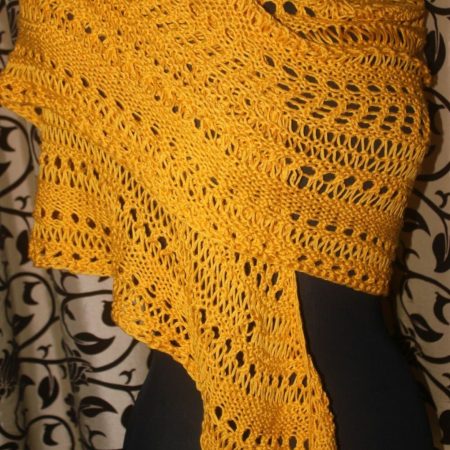 Handknitted summer shawl.