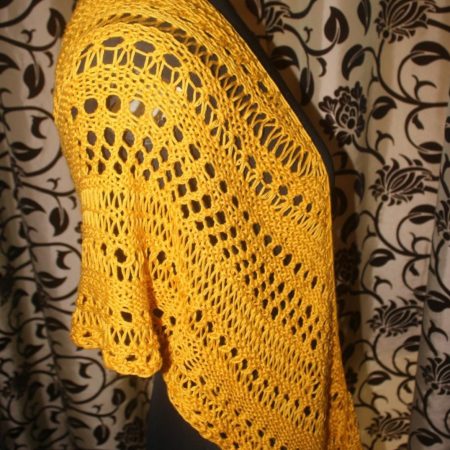 Handknitted summer shawl.