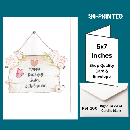 Handmade Birthday Card - Sister