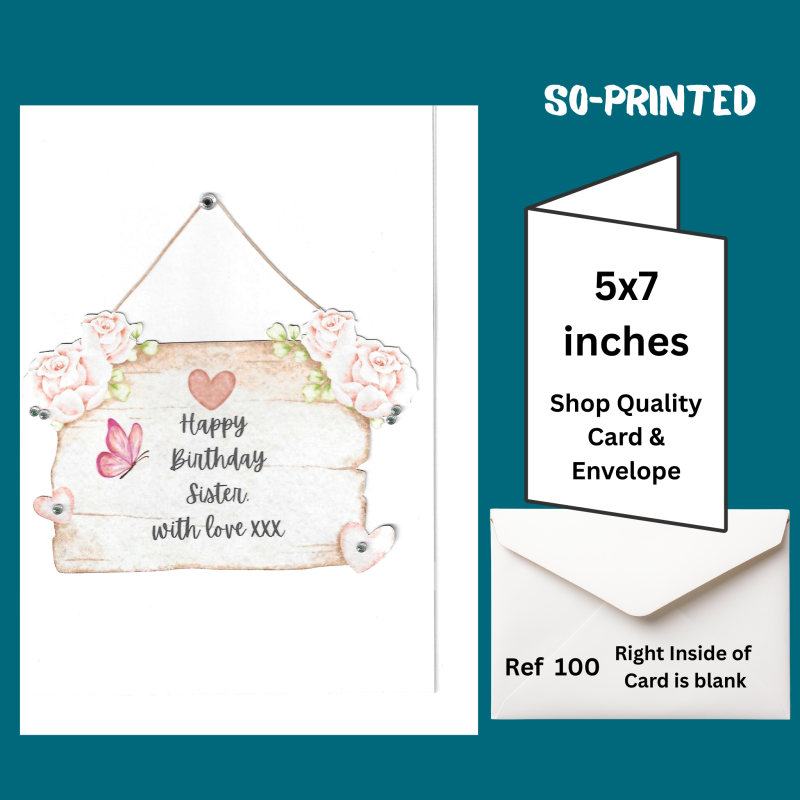 Handmade Birthday Card - Sister