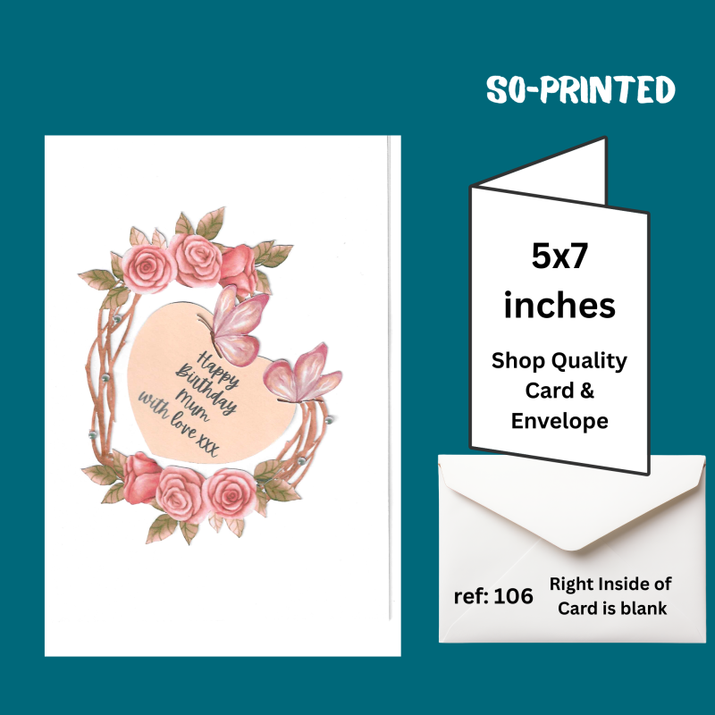 Handmade Birthday Card - Mum