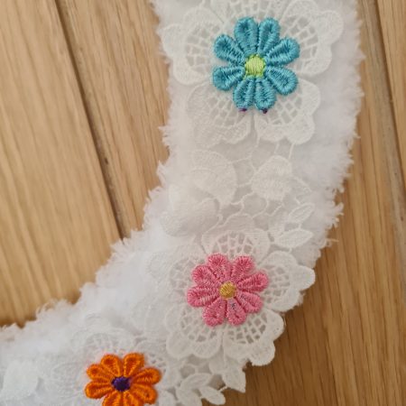 Fluffy white yarn wrapped wreath