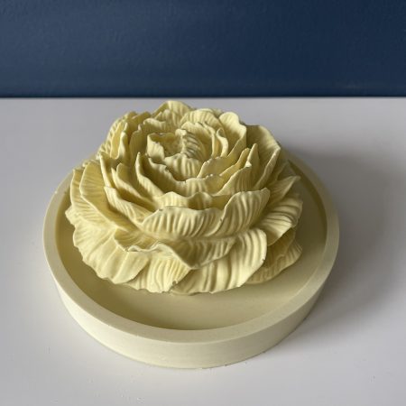 Scented peony eco-resin aroma stone passive diffuser on coaster