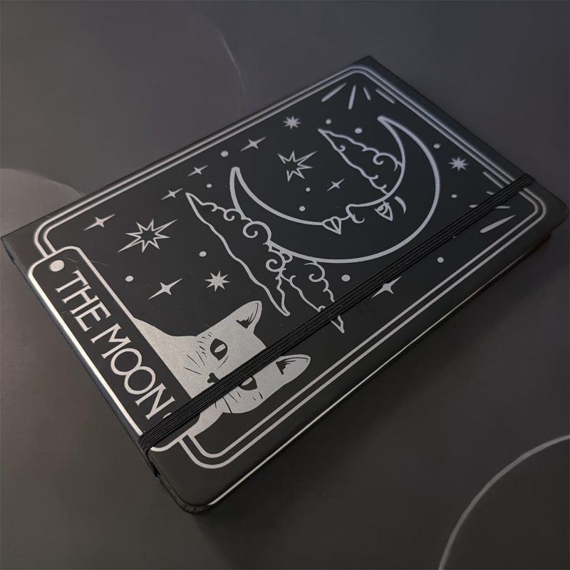Tarot Style A5 Black Notepad