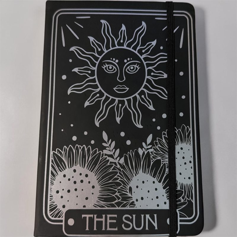 Tarot Style A5 Black Notepad