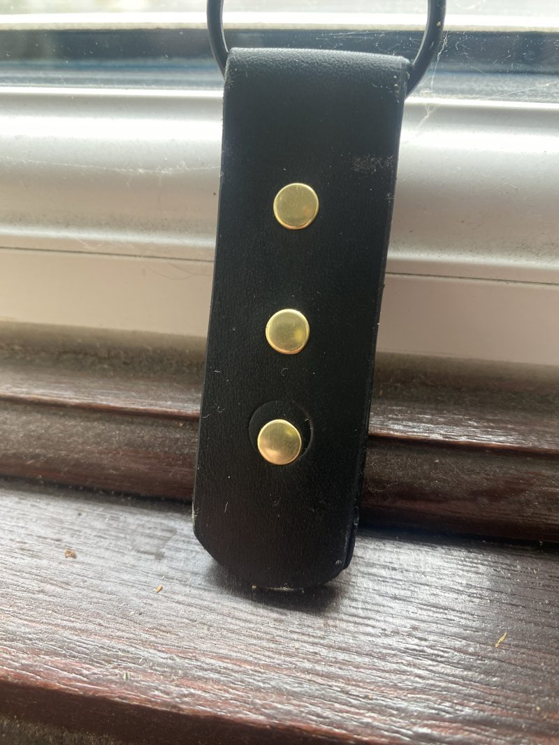 Keyring- Bespoke Handmade Italian leather key ring with blue crystals