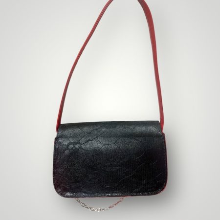 Skull Lace PU Leather Shoulder Bag with Studs and Removable Chain