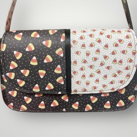 Candycorn Printed PU Leather Shoulder Bag with Magnetic Clasp