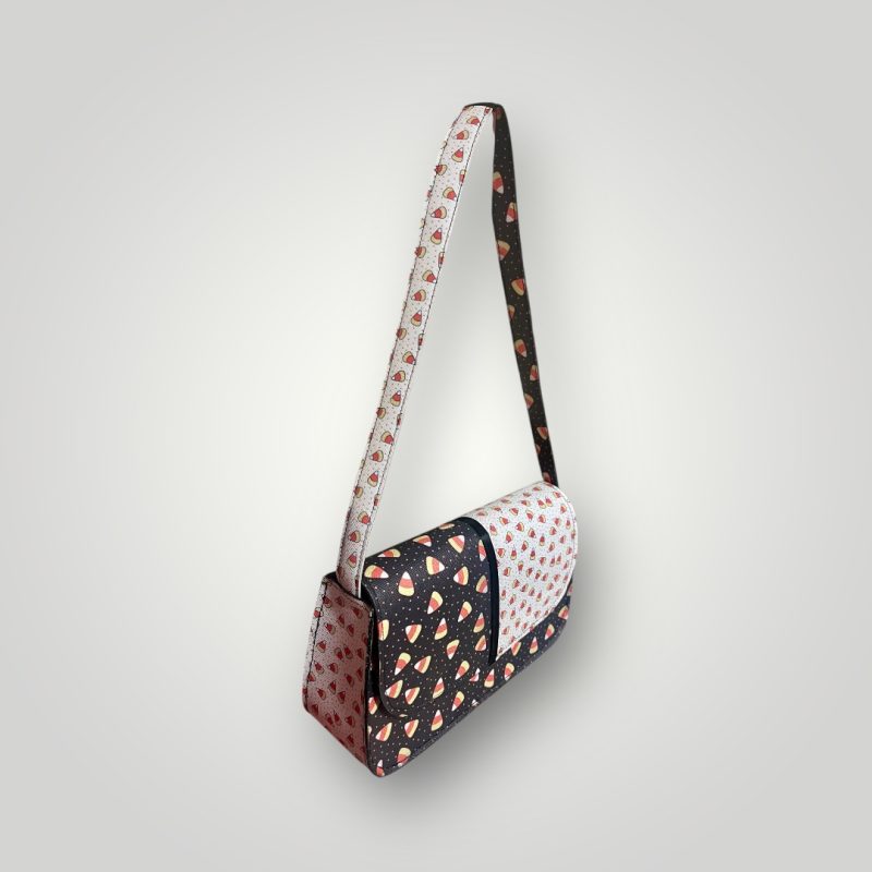 Candycorn Printed PU Leather Shoulder Bag with Magnetic Clasp