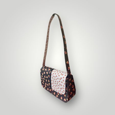 Candycorn Printed PU Leather Shoulder Bag with Magnetic Clasp