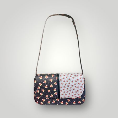 Candycorn Printed PU Leather Shoulder Bag with Magnetic Clasp