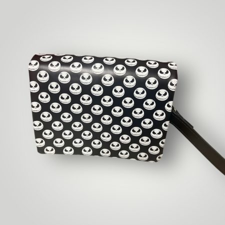 Jack Skellington Style Gothic PU Crossbody Bag with Adjustable Strap