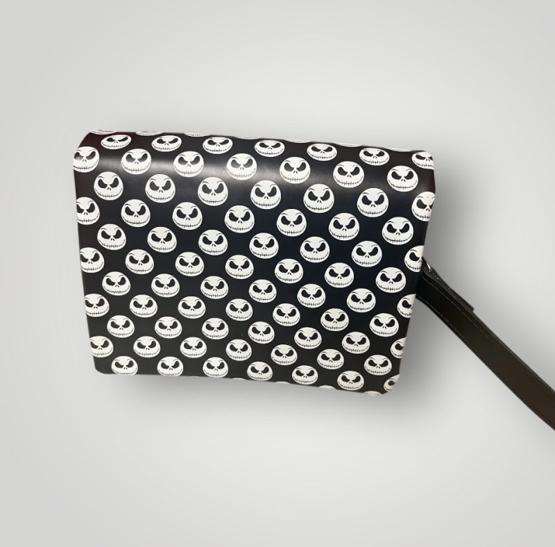 Jack Skellington Style Gothic PU Crossbody Bag with Adjustable Strap