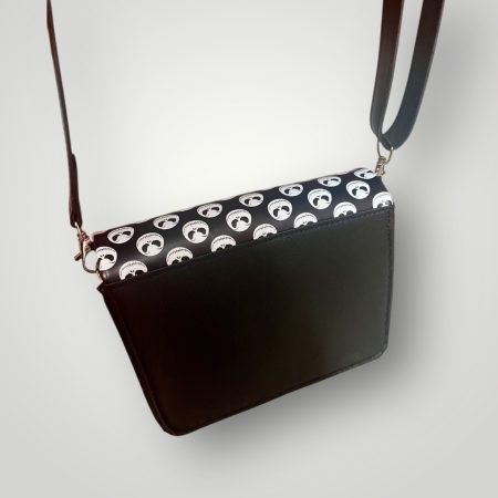 Jack Skellington Style Gothic PU Crossbody Bag with Adjustable Strap