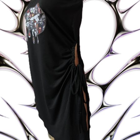 Handmade Gothic Horror Bandeau Top with Spike Studs, Size L UK 12-14