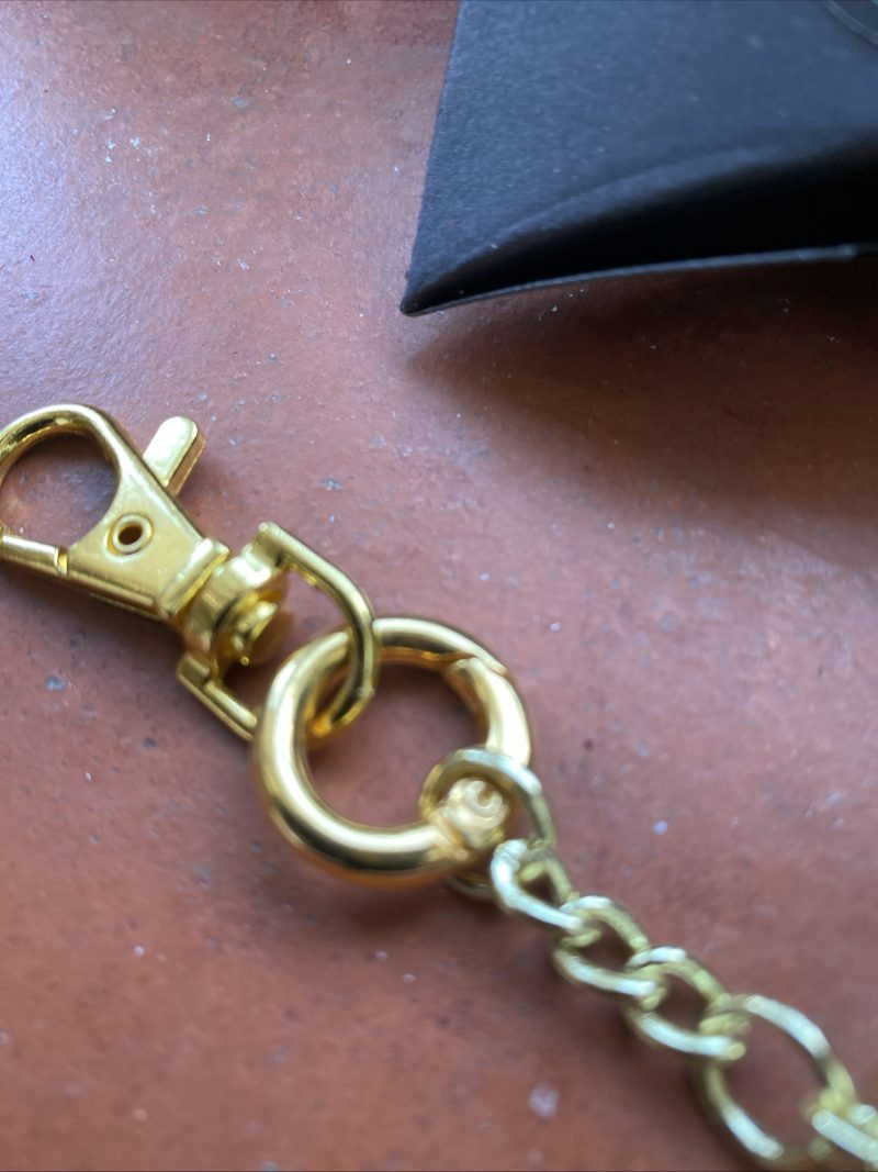 Bag Charm/ tassel Italian tan leather topper with gold topper